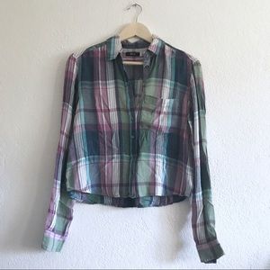 Urban Outfitters BDG plaid button up top